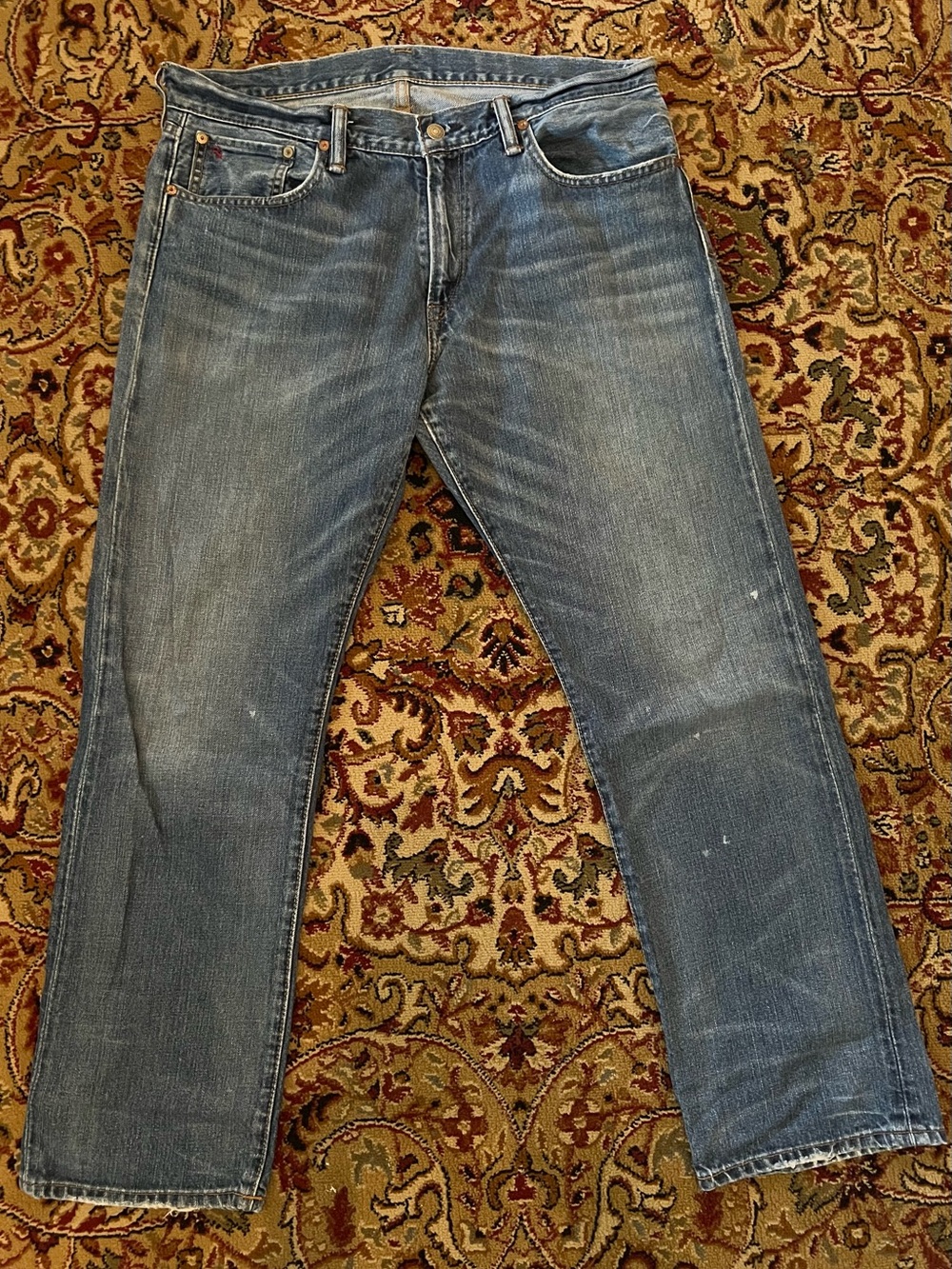 Ralph Lauren Polo Denim Men's Blue Relaxed Straight Jeans. 34x30.